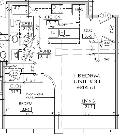 1 bed, 1 bath, 644 sqft, $1,395, Unit APT 3J