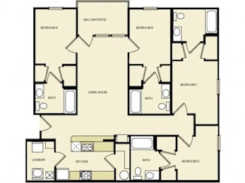 4 beds, 4 baths, 1,425 sqft, $1,910