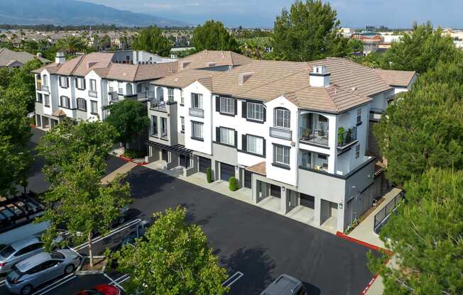 Apartment Building with Private Resident Balconies