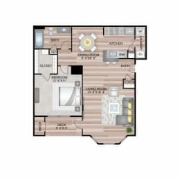 1 bed, 1 bath, 817 sqft, $2,599