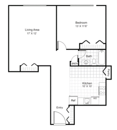 1 bed, 1 bath, 725 sqft, $1,935