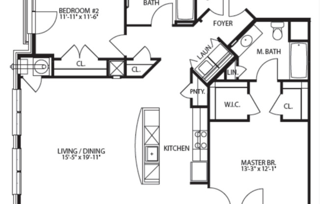 2 beds, 2 baths, 1,265 sqft, $3,774