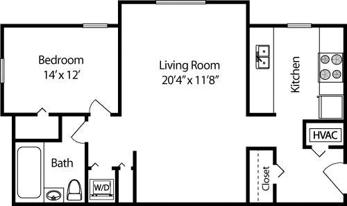 1 bed, 1 bath, 700 sqft, $2,140, Unit 301