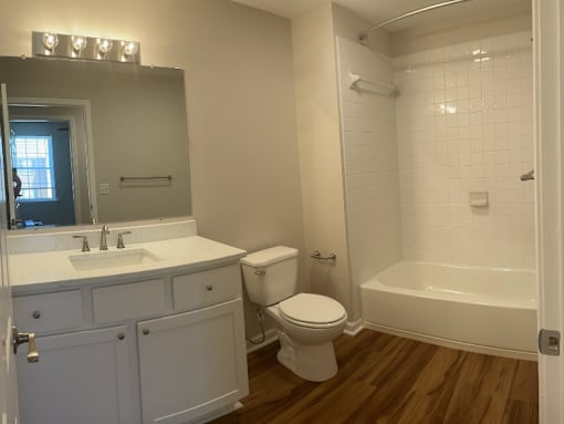 a bathroom with a toilet and a sink and a bath tub