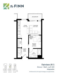 Studio, 1 bath, 573 sqft, $1,695