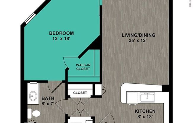 1 bed, 1 bath, 737 sqft, $2,405, Unit 502