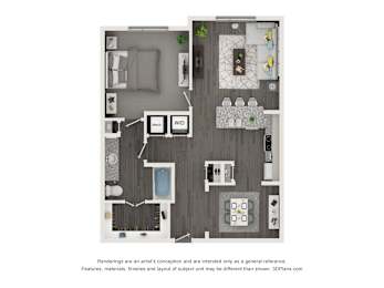 2 beds, 2 baths, 1,286 sqft, $1,989