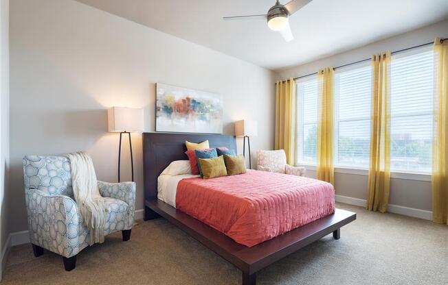 Bedrooms With Plenty Of Natural Light at The Edison Lofts Apartments, Raleigh, NC