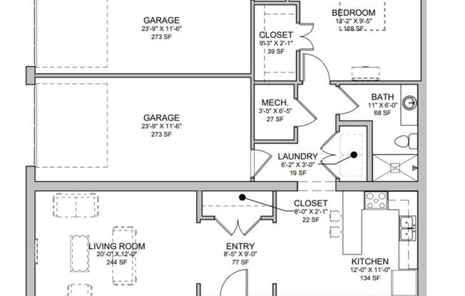 1 bed, 1 bath, 933 sqft, $1,895, Unit 13015 Montauk Court Unit 103 w/Attached Garage A1091 HA3