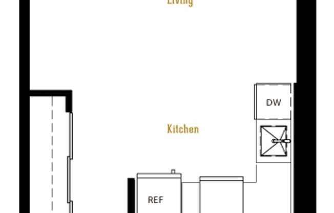 Studio, 1 bath, 393 sqft, $1,450, Unit 211-MFTE