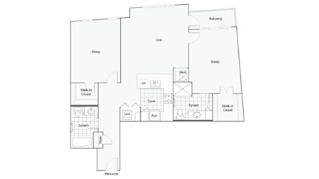 2 beds, 2 baths, 1,136 sqft, $2,180