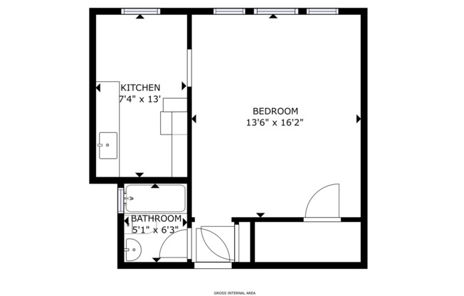 Studio, 1 bath, 409 sqft, $1,495, Unit 305