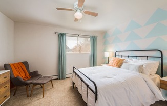 Bedroom at Village Gardens Apartments in Fort Collins, CO