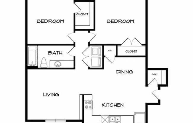 2 beds, 1 bath, 944 sqft, $1,449, Unit 333