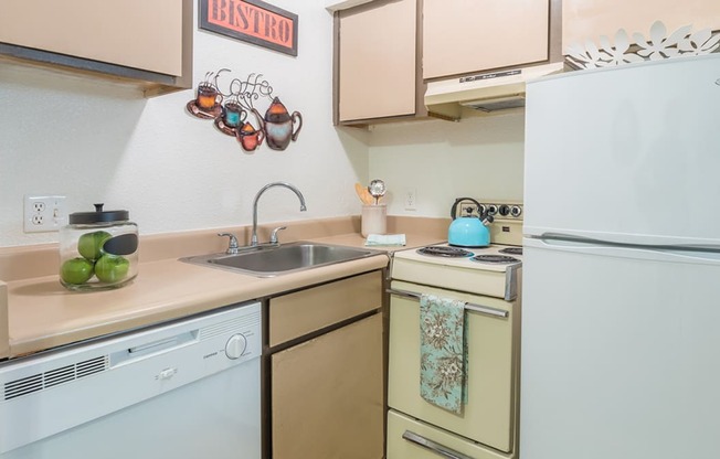 El Encanto spacious kitchen with dishwasher and fridge included