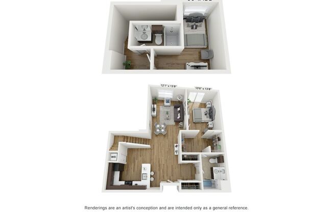 2 beds, 2 baths, 1,193 sqft, $3,895, Unit 406