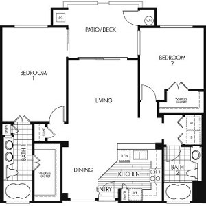 2 beds, 2 baths, 1,097 sqft, $2,945