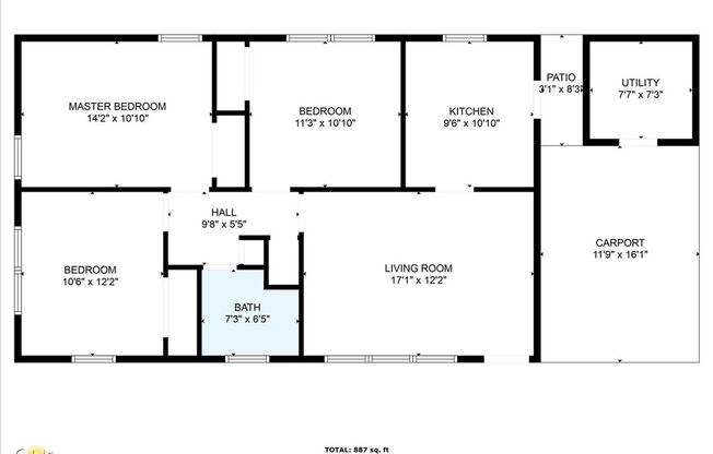 3 beds, 1 bath, $2,095