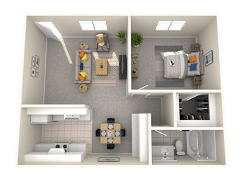 1 bed, 1 bath, 650 sqft, $2,324