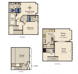2 beds, 2 baths, 1,376 sqft, $2,181