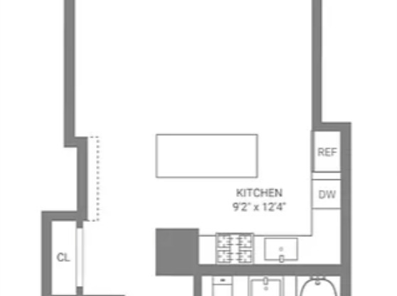 Studio, 1 bath, 990 sqft, $8,000, Unit 8K