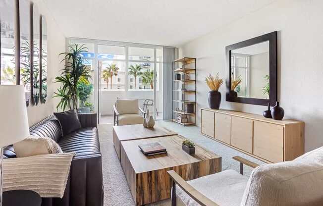 Spacious Living Room at Towers at Costa Verde Apartments, San Diego, CA, 92122