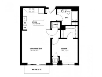 1 bed, 1 bath, 703 sqft, $1,620