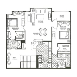 2 beds, 2 baths, 1,608 sqft, $3,097