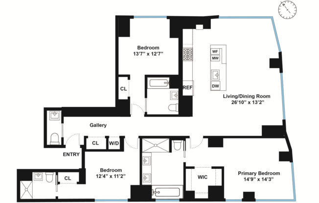 3 beds, 3.5 baths, 2,014 sqft, $20,000, Unit 10D