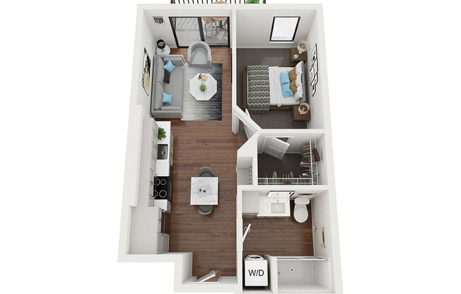 1 bed, 1 bath, 583 sqft, $1,430