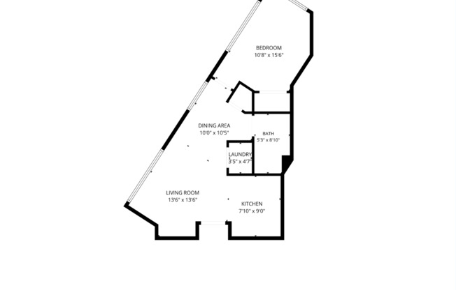 1 bed, 1 bath, 520 sqft, $1,100, Unit 211
