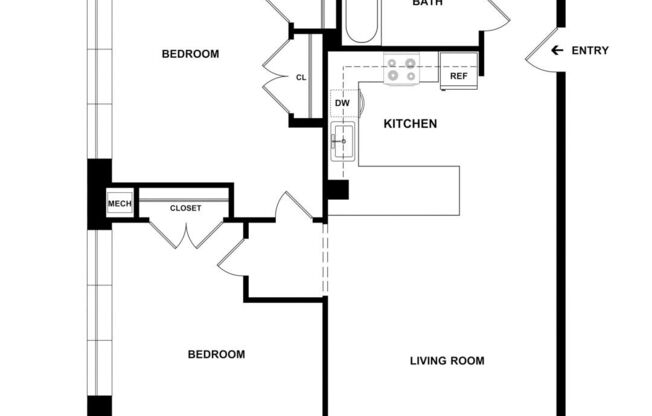 2 beds, 1 bath, 1,063 sqft, $1,857
