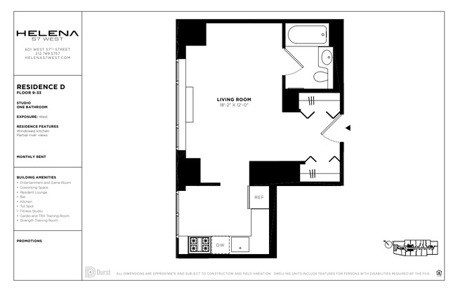 Studio, 1 bath, $4,017, Unit 27D