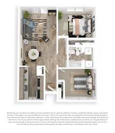 2 beds, 1 bath, 800 sqft, $1,555