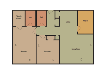 2 beds, 2 baths, 1,212 sqft, $1,899