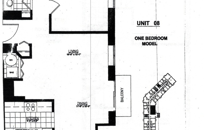 1 bed, 1 bath, 600 sqft, $2,100, Unit 508