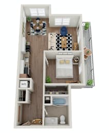 1 bed, 1 bath, 732 sqft, $1,579