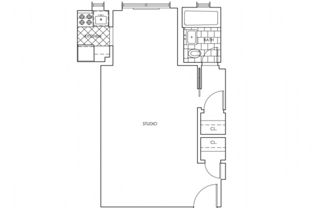 Studio, 1 bath, $3,925, Unit 4H