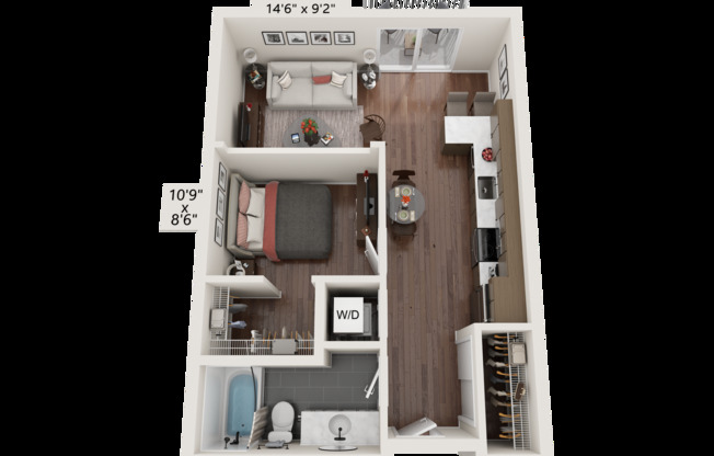 1 bed, 1 bath, 605 sqft, $1,200, Unit 331