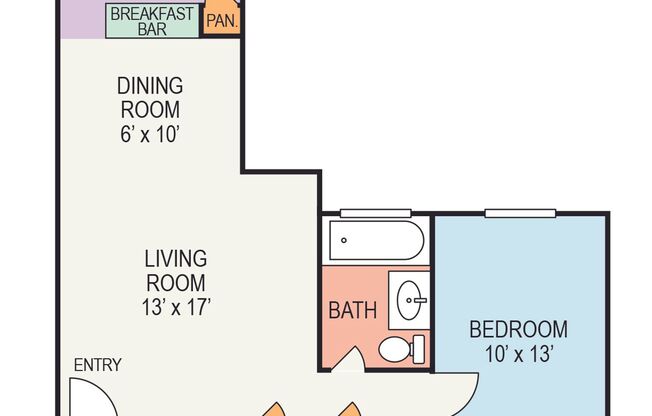 1 bed, 1 bath, 563 sqft, $850