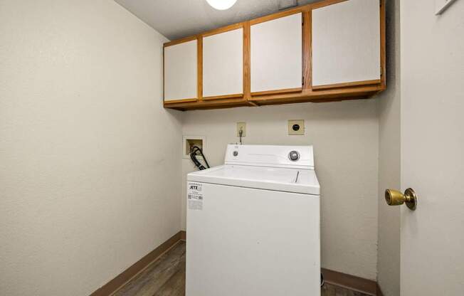 Washer and Dryer with Built In Shelving