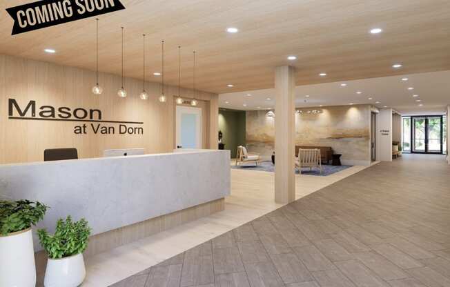 Front desk on an apartment building