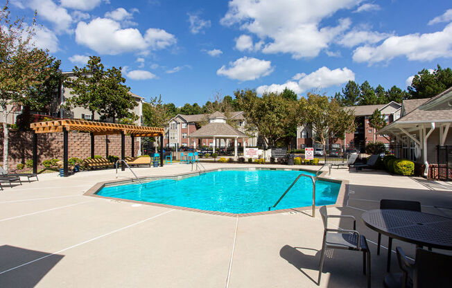 the swimming pool at our apartments