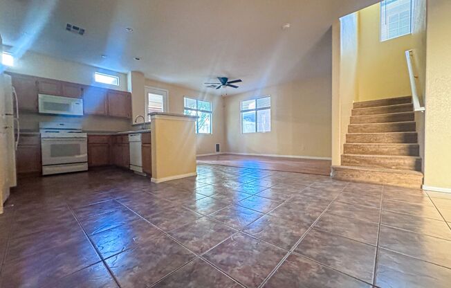 3-bedroom, 2-story home tucked away in cul-de-sac of a gated community.