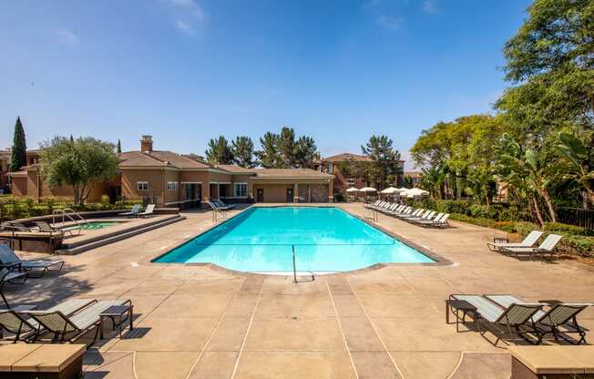 the swimming pool at our apartments