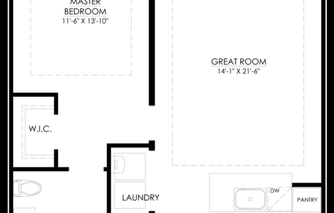 1 bed, 1 bath, 833 sqft, $2,601, Unit 1508