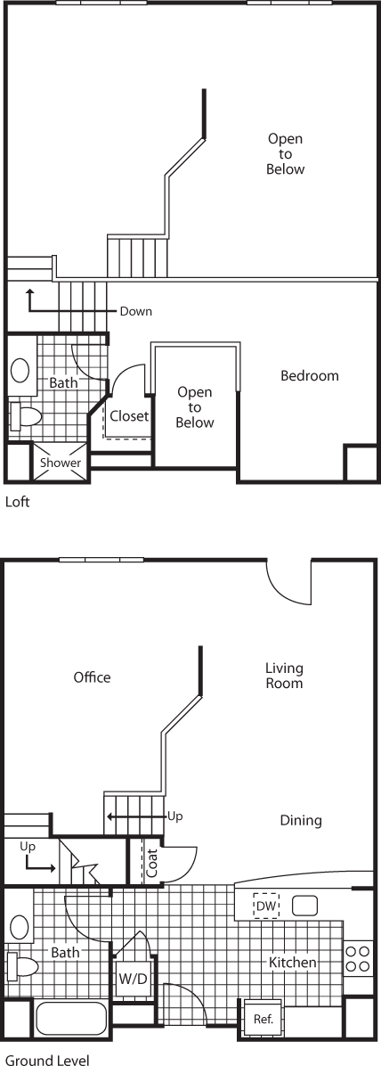 1 bed, 2 baths, 1,118 sqft, $3,524, Unit 106