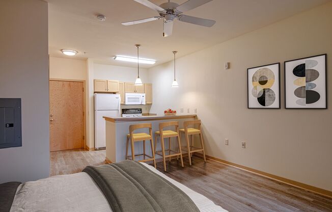 Studio, 1 bath, 427 sqft, $1,460, Unit A-105