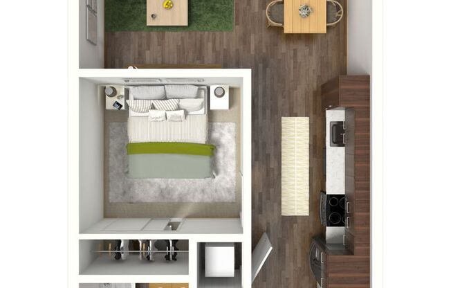 Studio, 1 bath, 627 sqft, $1,395, Unit C-105