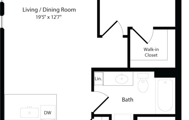 1 bed, 1 bath, 720 sqft, $2,593, Unit 514